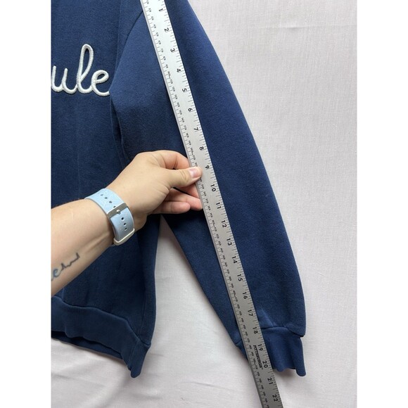 MNG Women’s Navy Blue Pullover Crewneck Sweater Libellule Graphic Medium - Picture 5 of 7